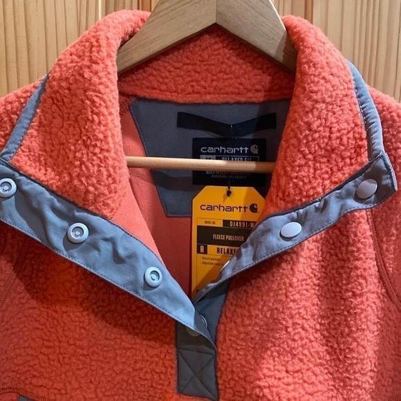 Nwt Carhartt Women's Relaxed Fit Front Pocket Fleece Pullover Size Medium - Picture 3 of 16